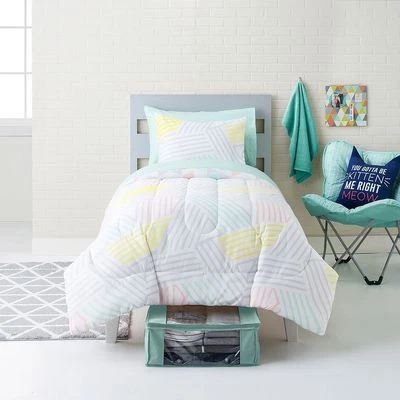 Simple By Design Scandi Pop 8-piece Comforter Set Dorm Kit Twin XL reversable - Image 1 of 4