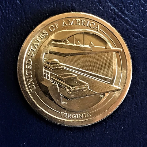 2021 P BU Virginia American Innovation $1 Dollar Chesapeake Bay Tunnel Cover