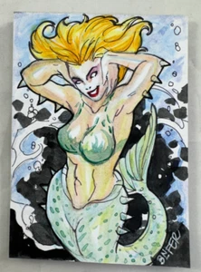 BREYGENT Z-CARD SKETCH by BIENIFER BIEN FLORES of MERMAID on VAMPIRELLA Board - Picture 1 of 3