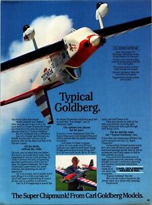 Carl Goldberg Super Chipmunk RC Airplane Print Ad Ephemera Wall Art Decor