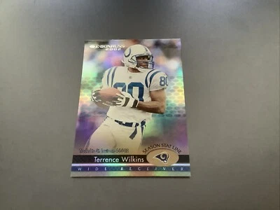 2002 Donruss Terrence Wilkins Colts Stat Line Foil NM /28 - Image 1 of 2
