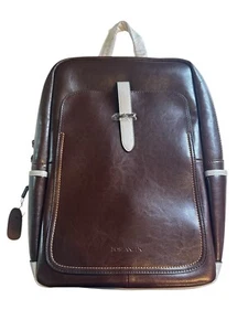 BOSTANTEN Genuine Leather Laptop Backpack for Women New With Tags - Afbeelding 1 van 17