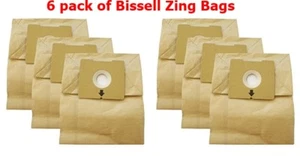 Bissell Type 2138425 Vacuum Bags Micro Lined Allergen 4122 Zing Canister Vac 6pk - Picture 1 of 1