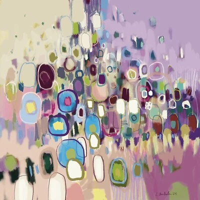 Papel semi-brilhante premium abstrato contemporâneo Emilia Bachelier 12x12” impressão - Imagem 1 de 4