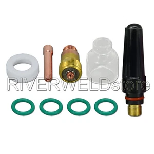 TIG Stubby Gas Lens Collet 17GL040 10N22S Pyrex Cup #5 Kit Fit WP 17 18 26 9pcs - Picture 1 of 7