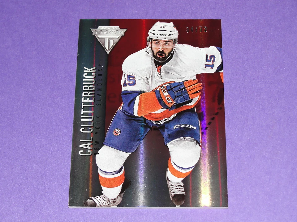 2013-14 Titanium CAL CLUTTERBUCK #11 Draft Position SP/72 New York ISLANDERS - Image 1 of 2