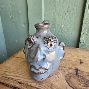 Mini Face Jug Small Folk Pottery by Billy Joe Craven | 4" x 4" - Picture 1 of 8