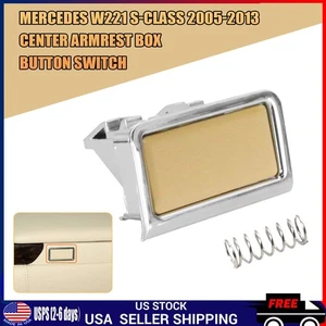For Mercedes W221 S-Class 2005-13 Center Armrest Storage Box Button Switch Beige - Picture 1 of 16