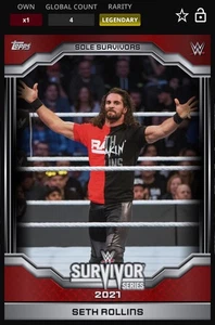 WWE Topps Slam Survivor Series DIGITAL Seth Rollins Legendary Red 5 CC - Picture 1 of 1
