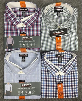 Kirkland Signature Men's Lot of 4 Performance Sport Shirts 18 34/35 NWT - Image 1 of 4