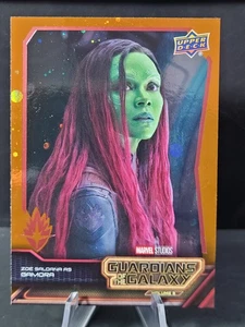 ZOE SALDANA as Gamora 2024 Upper Deck Guardians of the Galaxy 3 Blue Parallel - Picture 1 of 3