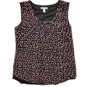 Dana Buchman Sheer Layered Abstract Women's Tank Top Small Shirt Camisole - Picture 1 of 7