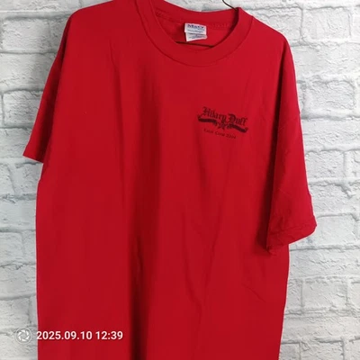 Vintage Hilary Duff Shirt Mens XL Red Local Crew 2004 Tour Concert Tee 00s Band - Image 1 of 4