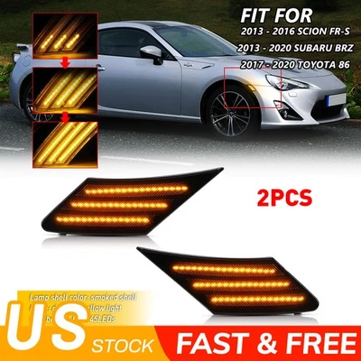 Luces de señal de giro LED ahumadas para Subaru BRZ Scion FRS 86 Toyota 2x Foto 1 de 4