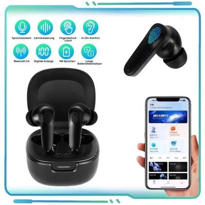 AI Übersetzer Ohrhörer 144Sprachen Echtzeit Online BlueTooth Übersetzer Ohrhörer - Bild 1 von 4