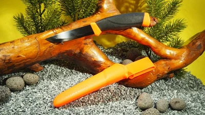Jagdmesser "Morakniv" Orange, Schwedenstahl - Rostfrei ! - Image 1 of 4