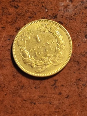 1854 Princess $1 gold coin, type 2, Philadelphia     inv09    e253ej - Image 1 of 2