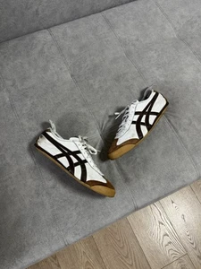 Rare Vintage Onitsuka Tiger Mexico 66 White Brown Men Sneakers Shoes 11 28.5 45 - Picture 1 of 19