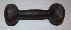 Antigua mancuerna antigua RARA JOES BALTO 4 lb barra de hierro fundido Baltimore - Imagen 1 de 8