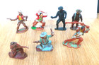 CHERILEA 50MM LONE STAR ETC COWBOYS PLASTIC FIGURES MADE IN ENGLAND 7-