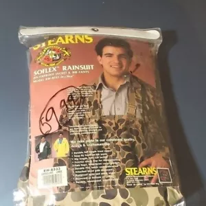 Stearns Soflex Sz. L Waterproof Camouflage Jacket & Bib Pants - Picture 1 of 7