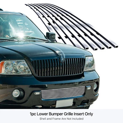 Fits 2003-2004 Lincoln Navigator Bumper Stainless Chrome Billet Grille Insert - Image 1 of 4