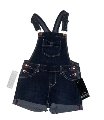Jordache Niñas Pequeñas Mono Pantalones Cortos Denim con Puño Piernas Talla 5T Nuevo con Etiquetas Foto 1 de 4
