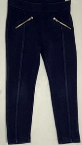 Gymboree Little Girl Sz 4 Pants Navy Blue Elastic Waist Front Zipper Pockets EUC - Picture 1 of 10