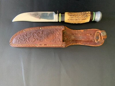 Vintage Matador Solingen Germany Stag Handle Fixed Blade Hunting Knife - Image 1 of 4