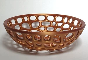 Unique Fruit Bowl Oval Shaped Voronoi Design 3D Print Kitchen Home Decor - Picture 1 of 7