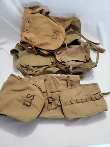 Lot of 4 x WW1 US WW2 Medic Bag Military First Aid Carry Pack - Picture 1 of 2