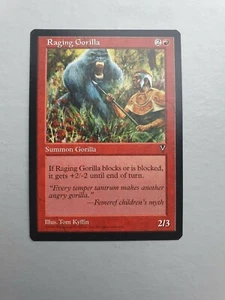 Raging Gorilla, MTG Visions (1997), Common Red Creature NM - Picture 1 of 2