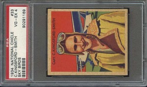 1934 NATIONAL CHICLE SKY BIRDS R136 #33 CAPT. CHARLES E. KINGSFORD-SMIT *DS15247