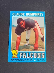 Topps Football 1971 #218 ¡¡Claude Humphrey!! ¡ENVÍO DE $1!! - Imagen 1 de 2