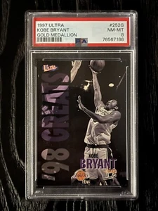 1997-98 Fleer Ultra - Gold Medallion #252G Kobe Bryant PSA 8 SECOND YEAR LAKERS - Picture 1 of 2