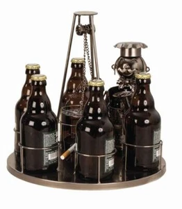 Giratorio Barbacoas Cerveza Portabotellas Profesión de Metal,Regalo Cumpleaños - Imagen 1 de 2