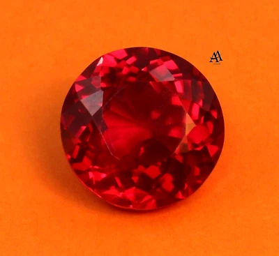 Certified Flawless 23.75 Ct Natural Burmese Red Ruby Round Cut Loose Gemstone - Image 1 of 4