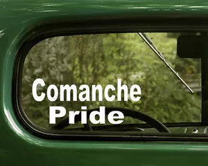 2 COMANCHE PRIDE DECALs Native American Sticker For Car Truck Laptop Bumper - Picture 1 of 1