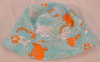 Unisex Niño Pequeño Sol Sombrero Reversible Tiene Gancho y Lazo Mentón Correa Floral o Gecko Foto 1 de 3