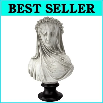 Escultura de doncella velada estilo victoriano de 9x14 pulgadas - Regalo perfecto para los amantes del arte Foto 1 de 4