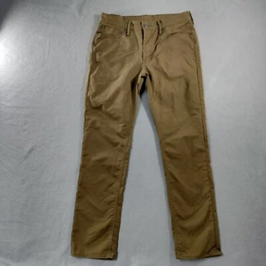 Levis 511 Straight Leg Flat Front Brown Khaki Pants Mens Size Actual 33x31 - Picture 1 of 7