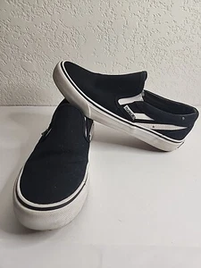 Hurley Kenji Kids Sneaker Shoes Black White Low Top Slip On Toddler Size 4 - Picture 1 of 5