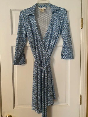 JULIE коричневый надежном платье размер маленький синий Джерси трикотажа v-образным вырезом 3⁄4 рукав женщин - Изображение 1 из 4