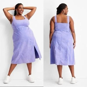 Future Collective Gabriella Karefa-Johnson Blueberry Lavender Denim Midikleid - Bild 1 von 6