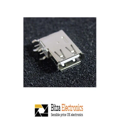 Connettore Presa USB Tipo A Femmina Montaggio PCB 90 Gradi Verticale Usb A Femmina - Immagine 1 di 4