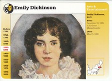 EMILY DICKINSON American Poet Portrait 1995 GROLIER STORY OF AMERICA CARD #11-18
