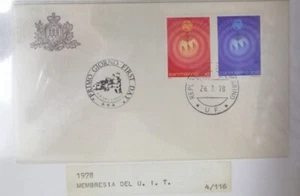A) 1978, SAN MARINO, TELECOMMUNICATIONS, FDC, INTERNATIONAL DAY, MEMBERSHIP OF T - Picture 1 of 1