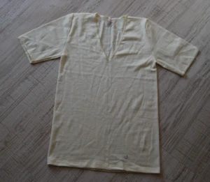 Schurwolle lange Unterhemd Unterziehhemd Unterwäsche wollweiß Gr. 50 - Bild 1 von 2