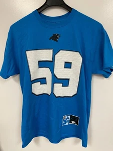 Carolina Panthers #59 Kuechly Name & Number Men's Blue Shirt Majestic 2XL - Picture 1 of 5
