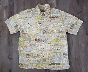 Kahala 1936 Hawaiian Shirt Surfers Famous Surf Locations Jaws Banzai Sunset XL - Picture 1 of 3